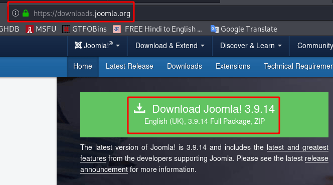 joomla setup apache