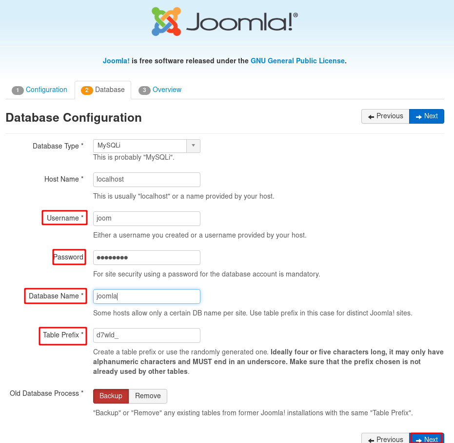 joomla setup apache