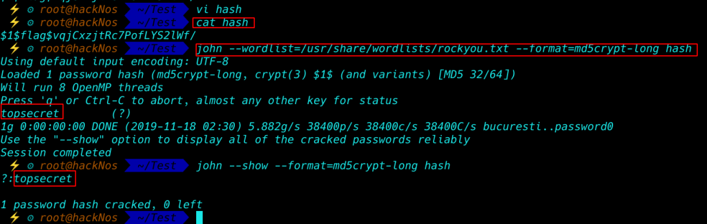 cracking hashes