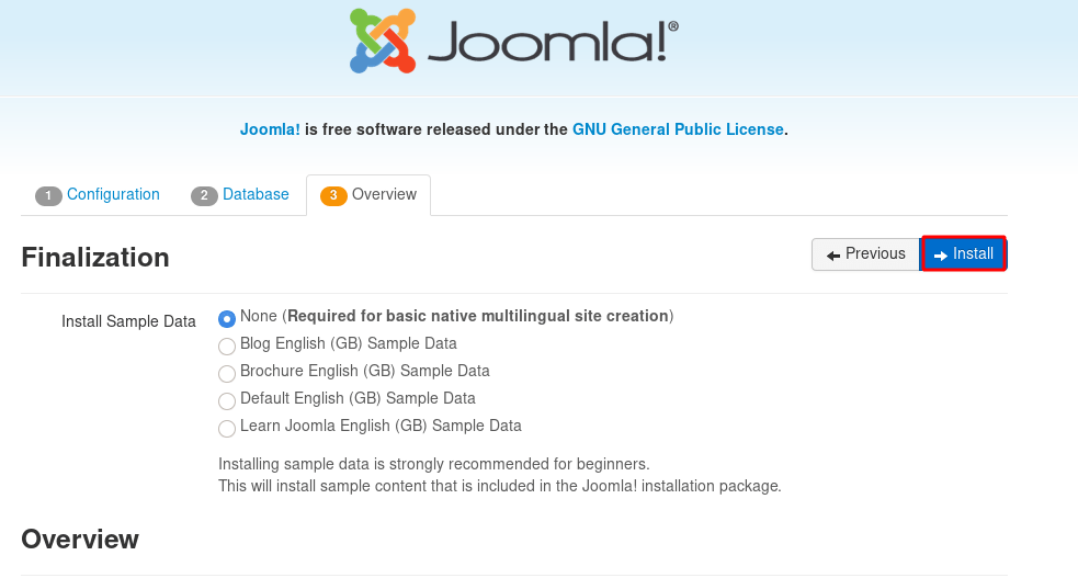 joomla setup apache