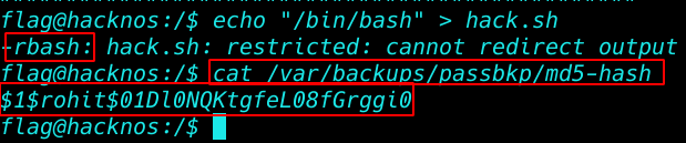 found backup password