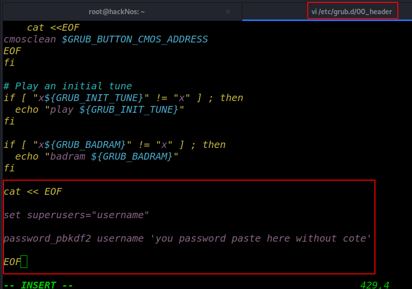 Grub Password Protect