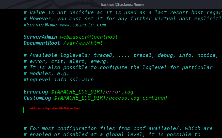 config file