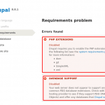 drupal php extensions error