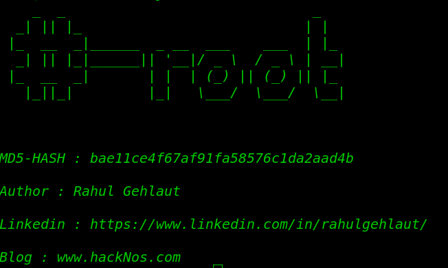 Os-hackNos: 1  Walkthrough