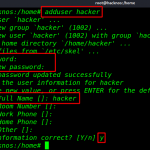 users add remove Linux