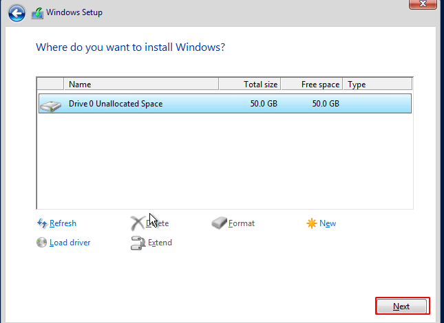 windows server 2016 install