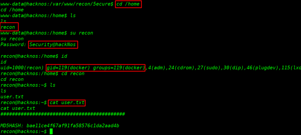 hackNos ReconForce walkthrough