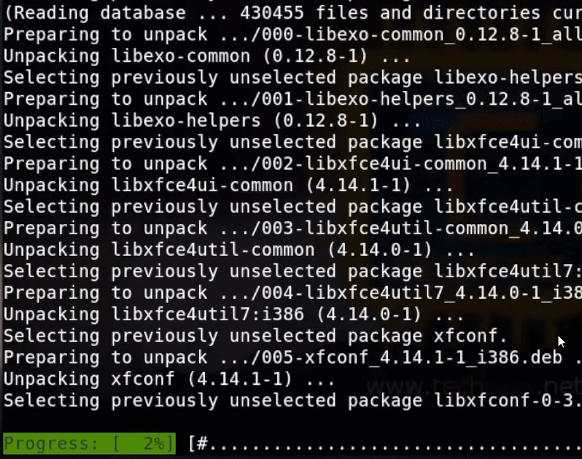 Install (XFCE) Services in Kali
