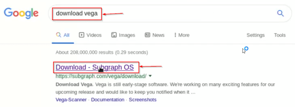 Vega Services Install in Kali