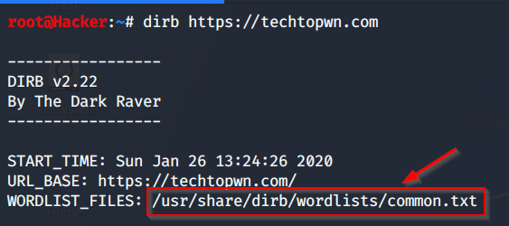 DIRB and UNISCAN Website Scaning