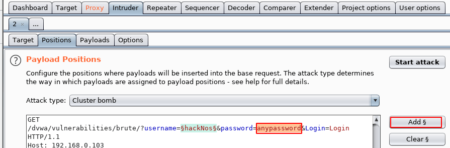 dvwa brute force