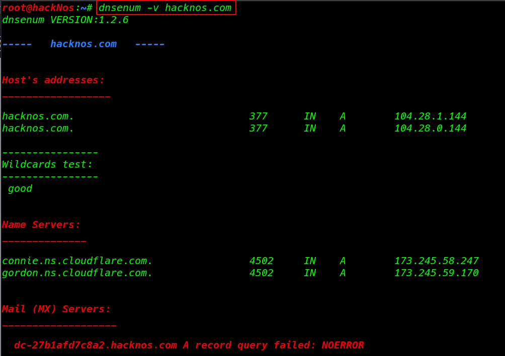 Enumeration Ethical Hacking | Dnsenum - DNS Enumeration Tool