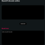 Base64 decode online - Base64 decode