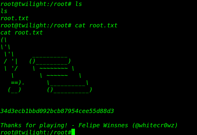 Sunset Twilight Vulnhub Walkthrough