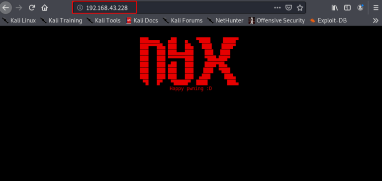 Nyx: 1 Vulnhub Walkthrough | Nyx: 1 Vulnhub Writeup