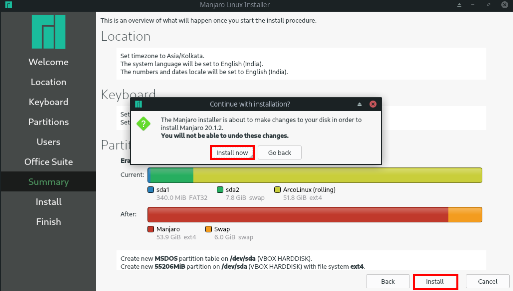 Manjaro Linux Installation