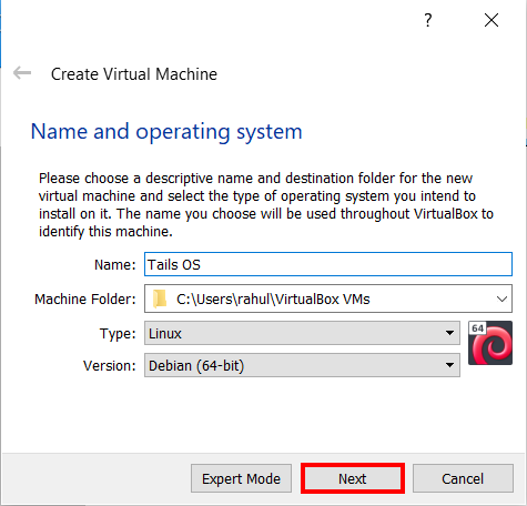 Tails OS Setup On VirtualBox