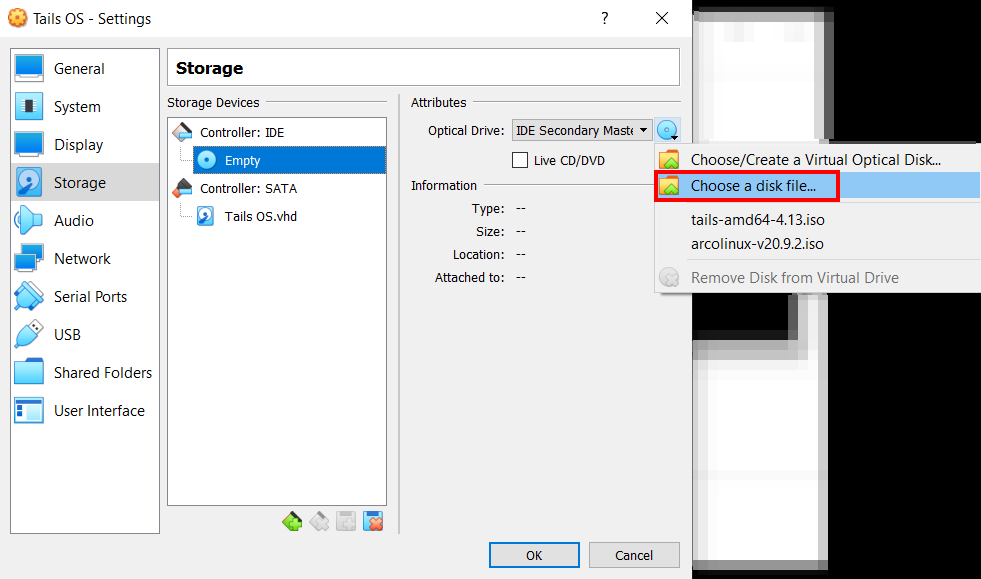 Tails OS Setup On VirtualBox