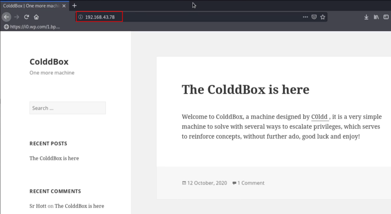 ColddBox Vulnhub Walkthrough