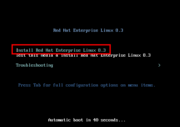 Red Hat Server Installation VirtualBox