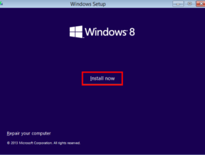 Windows 8 Installation VirtualBox