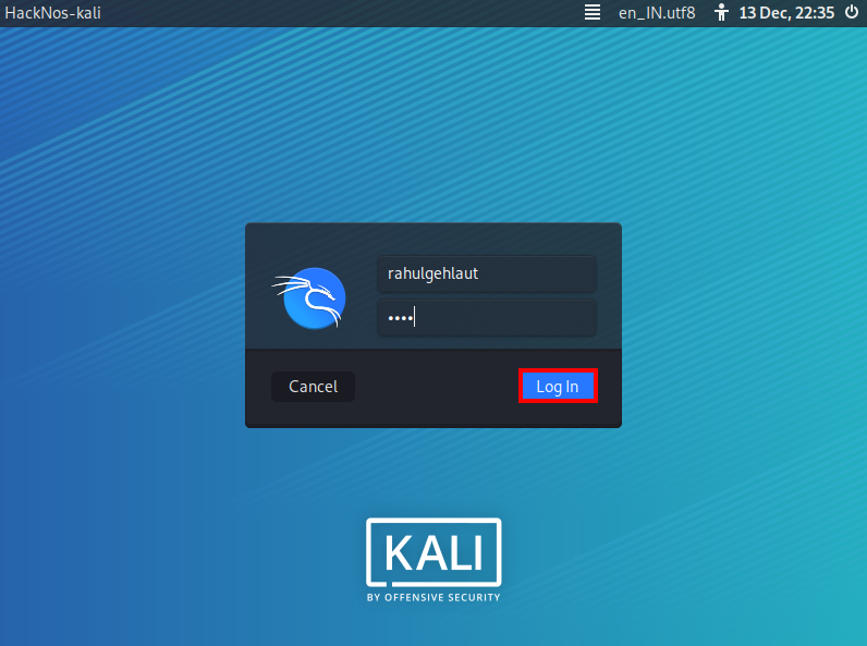 install Kali on Virtualbox 