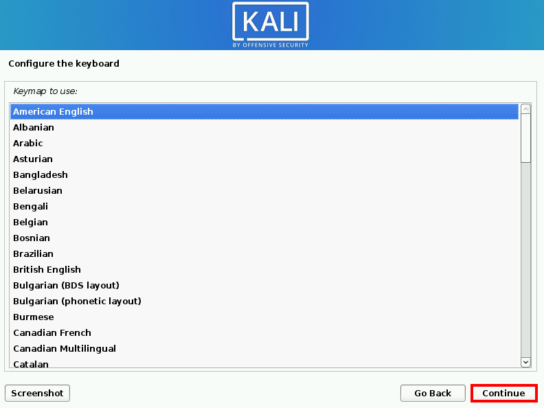 Kali Linux Virtual machine