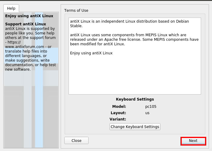Antix Linux Installation