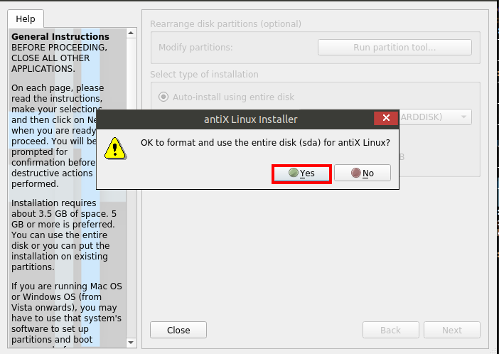 Antix Linux Installation