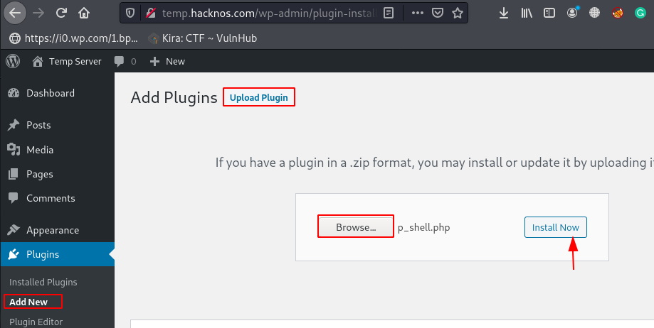 WordPress Shell Upload