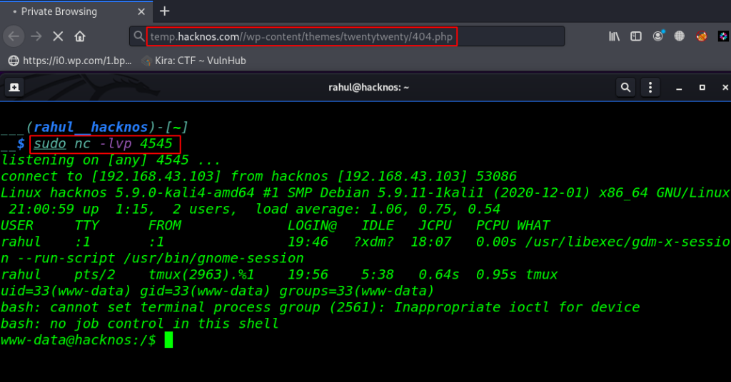 reverse shell upload wordpress