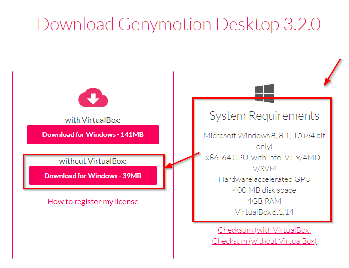 Install Genymotion on Windows