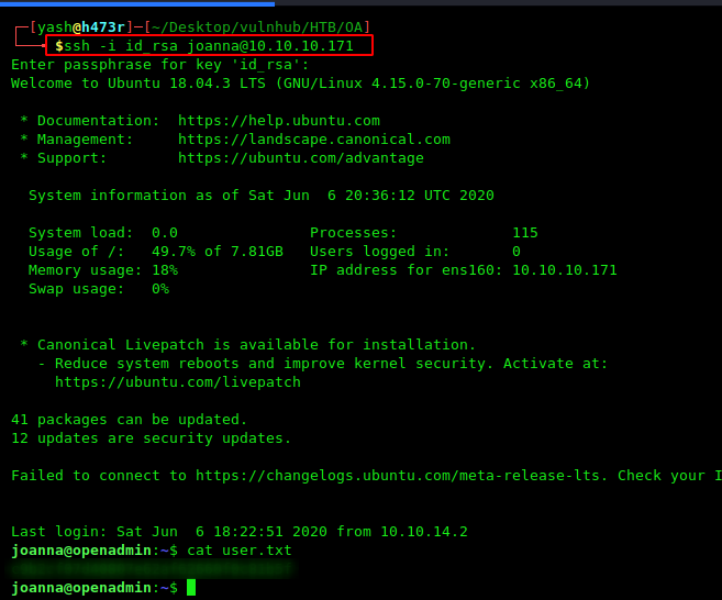 OpenAdmin HacktheBox Walkthrough
