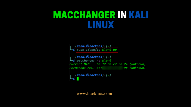 MacChanger in Kali Linux