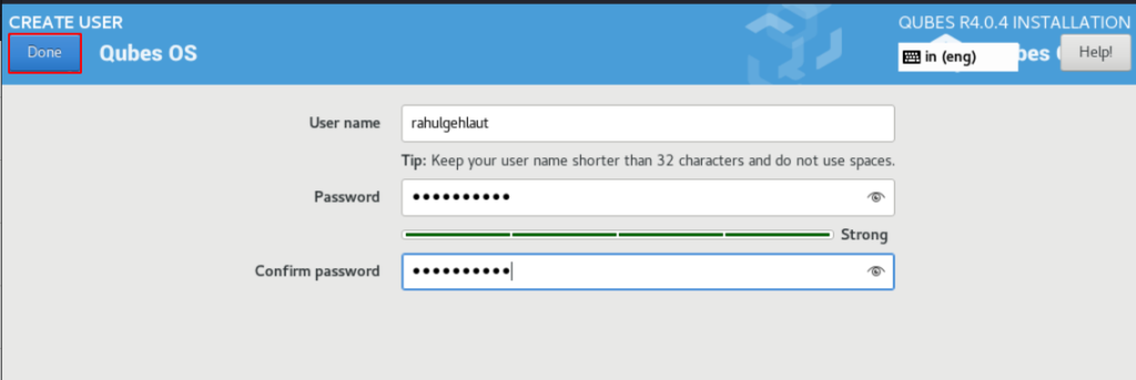 Qubes OS dual boot Installation
