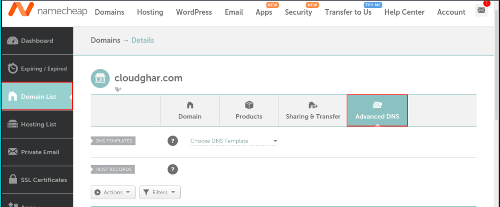 CyberPanel NameServer Configure