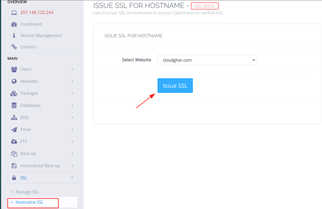 CyberPanel NameServer Configure