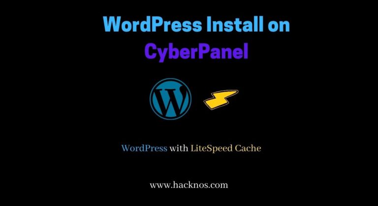 WordPress install on CyberPanel