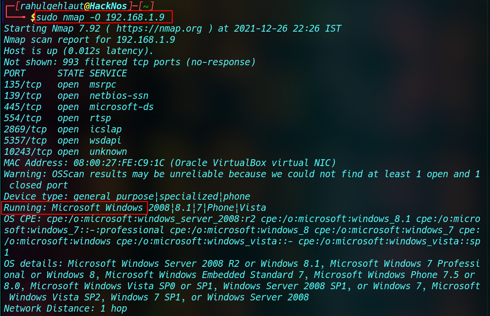 Nmap Vulnerability Scan