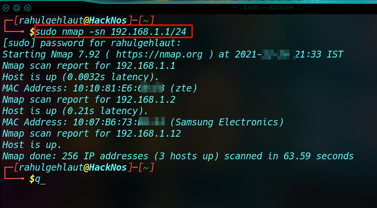 Nmap Vulnerability Scan