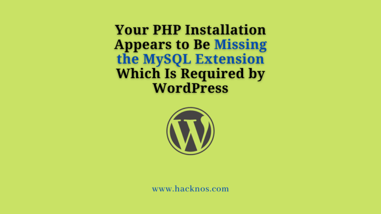 Your PHP installation appears to be missing the MySQL extension which is required by WordPress logo